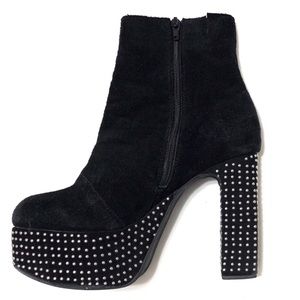 JEFF CAMPBELL Laurita studded platform boots, 8.5